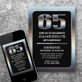 Invitation du 65e anniversaire masculin
