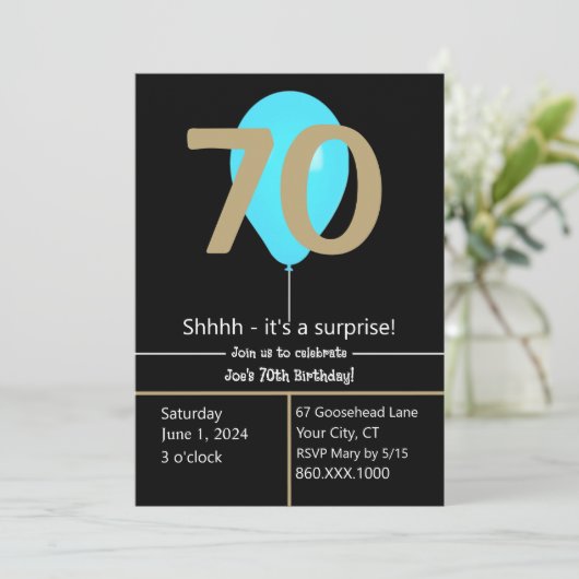 Invitation du 70e anniversaire (Debout devant)