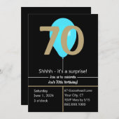 Invitation du 70e anniversaire (Devant / Derrière)