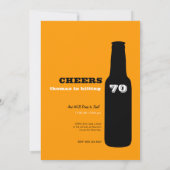 Invitation du 70e anniversaire - Bravo! (Dos)