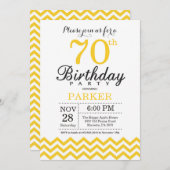 Invitation du 70e anniversaire Chevron jaune (Devant / Derrière)