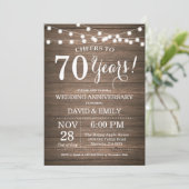 Invitation du 70e anniversaire du Mariage Bois rus (Debout devant)