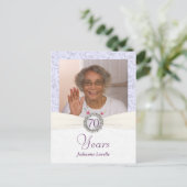 Invitation du 70e anniversaire - Lavender Damask é (Debout devant)