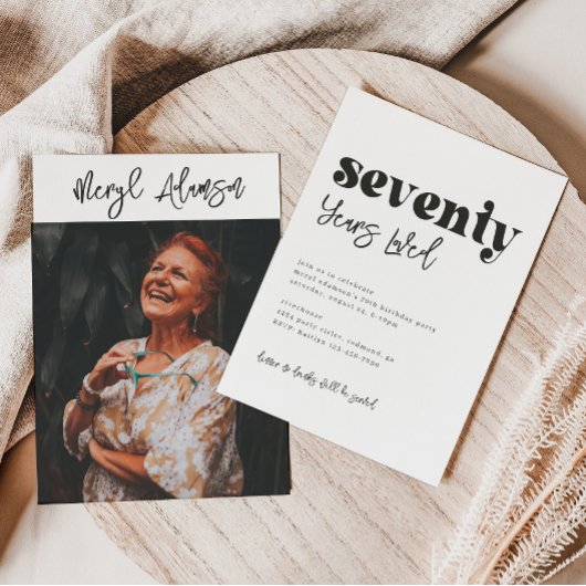 Invitation du 70e anniversaire | Photo 70e anniver