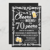 Invitation du 70e anniversaire | Salers et bières (Devant / Derrière)