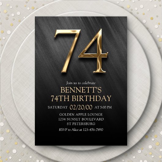 Invitation du 74e anniversaire
