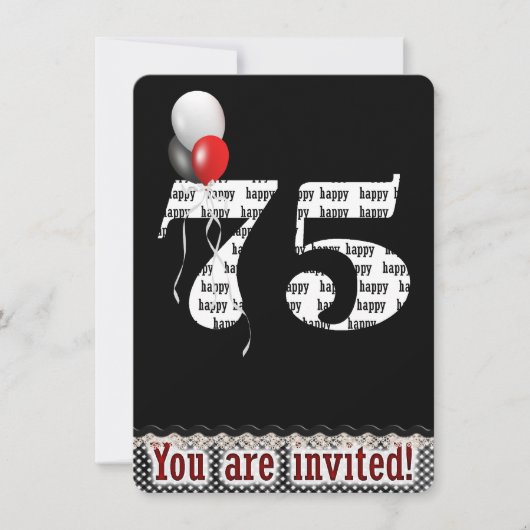 Invitation du 75e anniversaire (Devant)