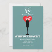 Invitation du 75e anniversaire du Mariage - Bravo! (Dos)