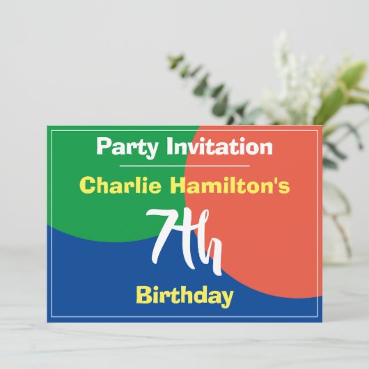 Invitation du 7e anniversaire (Debout devant)