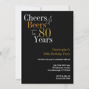Invitation du 80e anniversaire à la fête des bière