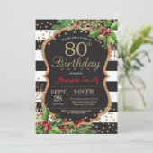 Invitation du 80e anniversaire. Noir rouge Noël (Debout devant)