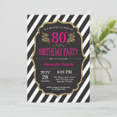 Invitation du 80e anniversaire. Parties scintillan (Debout devant)
