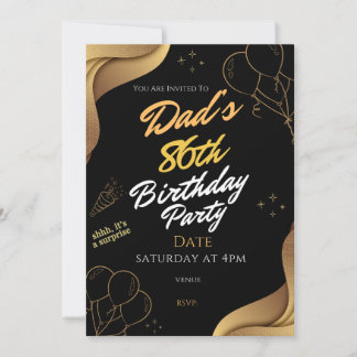 Invitation du 86e anniversaire de papa Surprise