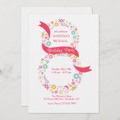 Invitation du 8e anniversaire (Devant / Derrière)