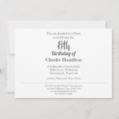 Invitation du 8e anniversaire (Dos)