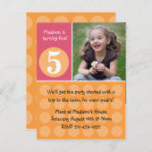 Invitation du Anniversaire de enfant (Devant / Derrière)