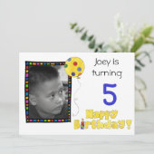 Invitation du Anniversaire de enfant (Debout devant)