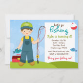 Invitation du Anniversaire de enfant de pêche (Devant)