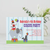 Invitation du Anniversaire de enfant du cirque CUT (Debout devant)