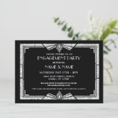 Invitation du Art Déco Engagement Party des années (Debout devant)
