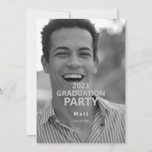 Invitation du B/W Photo Graduation Party 2023 (Devant)