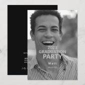 Invitation du B/W Photo Graduation Party 2023 (Devant / Derrière)