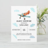Invitation du Baby shower aérien de l'avion (Debout devant)