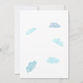 Invitation du Baby shower aérien de l'avion (Dos)