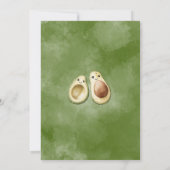 Invitation du Baby shower Avocado Holy Guacamole (Dos)