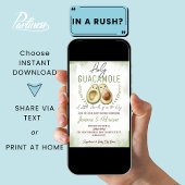 Invitation du Baby shower Avocado Holy Guacamole