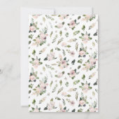 Invitation du Baby shower Botanique Dusty Mauve (Dos)