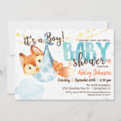 Invitation du Baby shower Boy Fox (Devant)