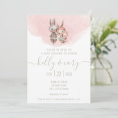 Invitation du Baby shower Bunny (Debout devant)