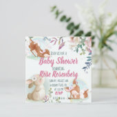 Invitation du Baby shower Bunny (Debout devant)