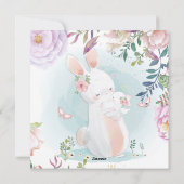 Invitation du Baby shower Bunny (Dos)