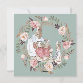 Invitation du Baby shower Bunny (Dos)
