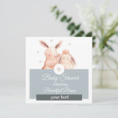 Invitation du Baby shower Bunny (Debout devant)