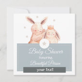 Invitation du Baby shower Bunny (Devant)
