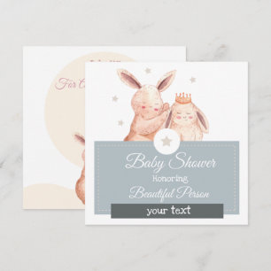 Invitation du Baby shower Bunny