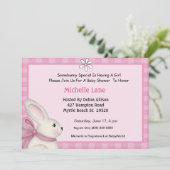 Invitation du Baby shower Bunny (Debout devant)