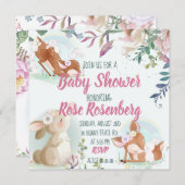 Invitation du Baby shower Bunny (Devant / Derrière)