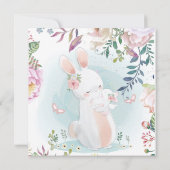 Invitation du Baby shower Bunny (Dos)