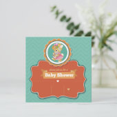 Invitation du Baby shower Bunny (Debout devant)
