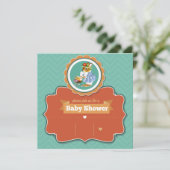 Invitation du Baby shower Bunny (Debout devant)