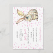 Invitation du Baby shower Bunny (Devant / Derrière)