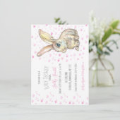 Invitation du Baby shower Bunny (Debout devant)