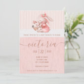 Invitation du Baby shower Bunny (Debout devant)