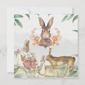 Invitation du Baby shower Bunny (Dos)