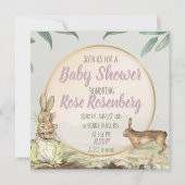 Invitation du Baby shower Bunny (Devant)