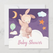 Invitation du Baby shower Bunny (Devant)